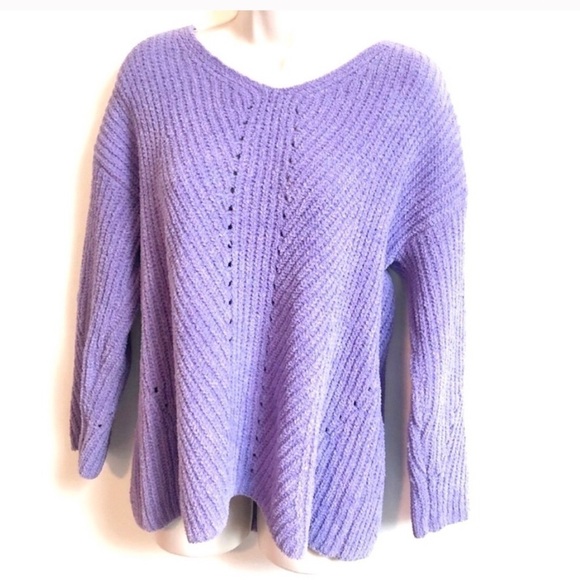 🆕 Style & Co plush purple sweater xs - Picture 1 of 8